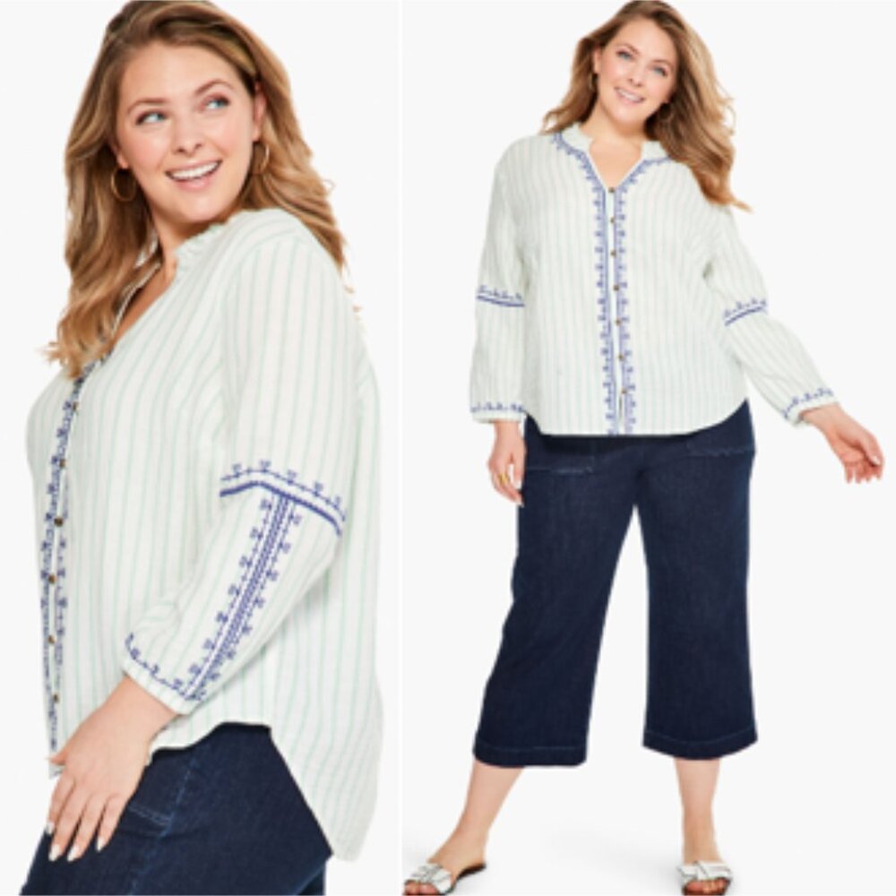 Nic+Zoe Embroidered Terrace Top